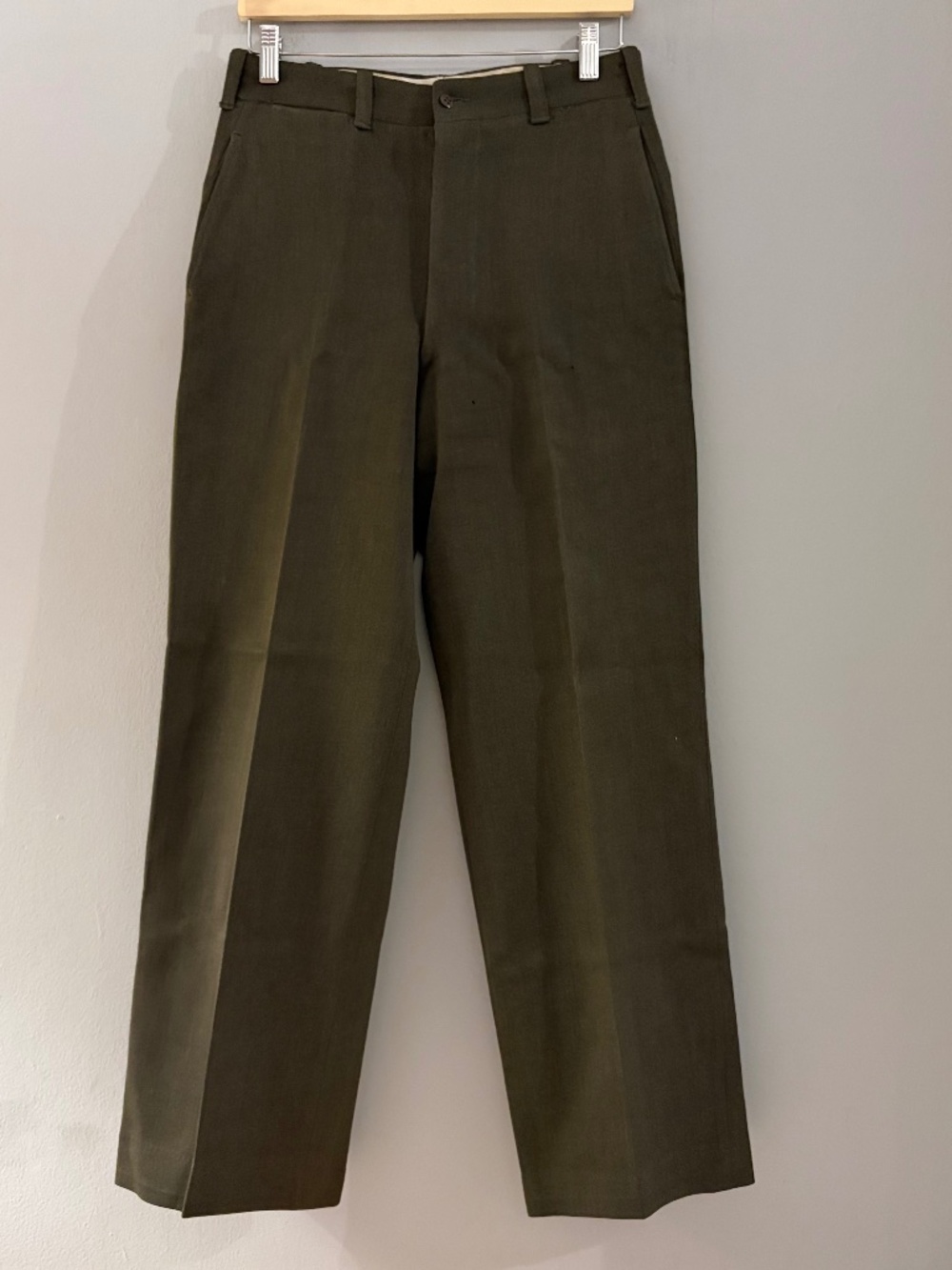 Authentic vintage U.S. military olive green dress/service trousers #8